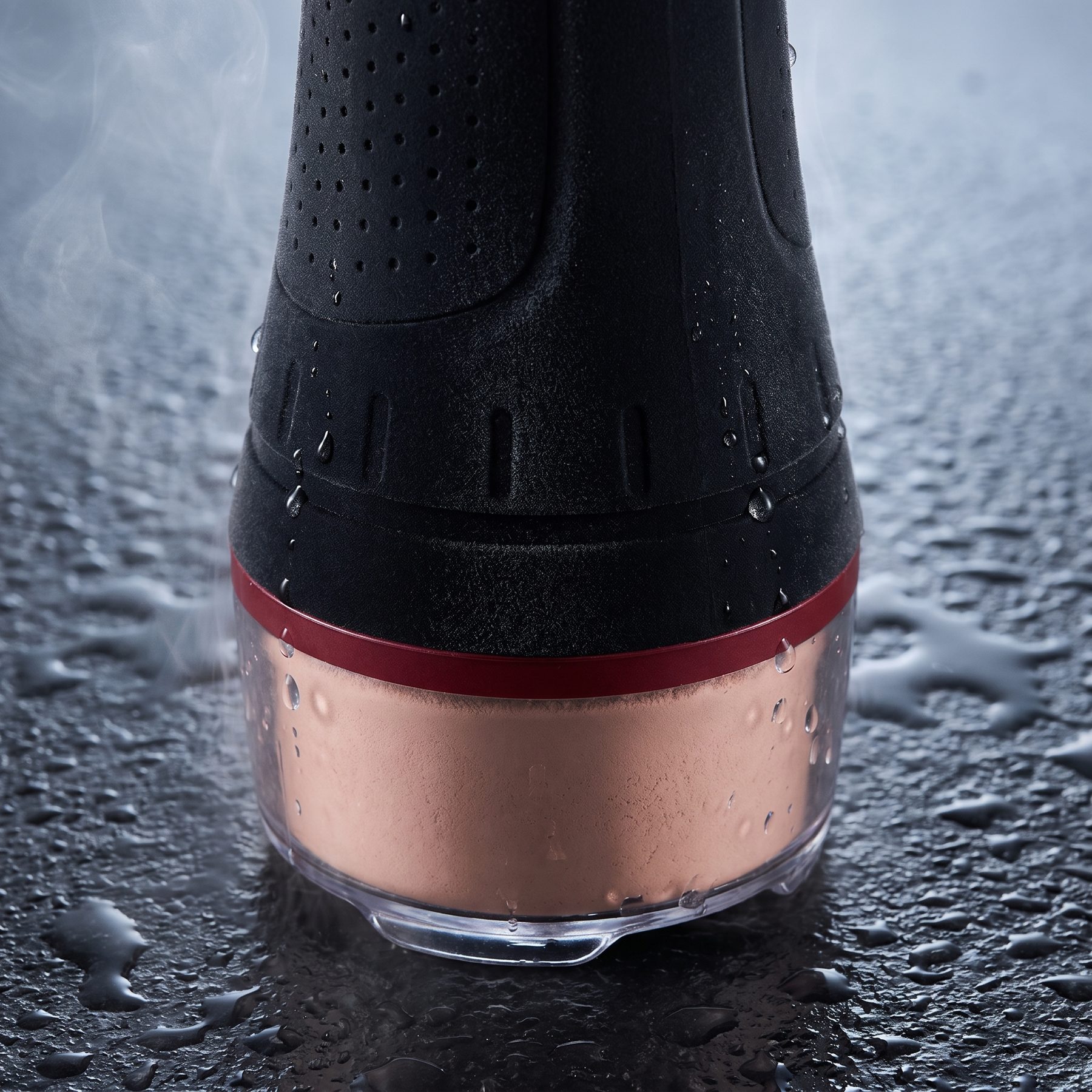 Flash wet, showing the waterproof shell